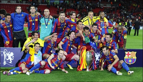 صورة رقم 20 - برشلونة يتربع على عرش اوروبا بعد افتراسه ثلاثية في مانشستر صورة رقم 20 - برشلونة يتربع على عرش اوروبا بعد افتراسه ثلاثية في مانشستر