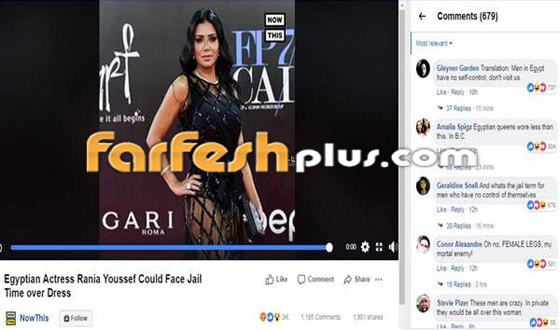 صورة رقم 3 - فستان رانيا يوسف يثير ضجة عالمية والامريكان يدافعون عنها صورة رقم 3 - فستان رانيا يوسف يثير ضجة عالمية والامريكان يدافعون عنها