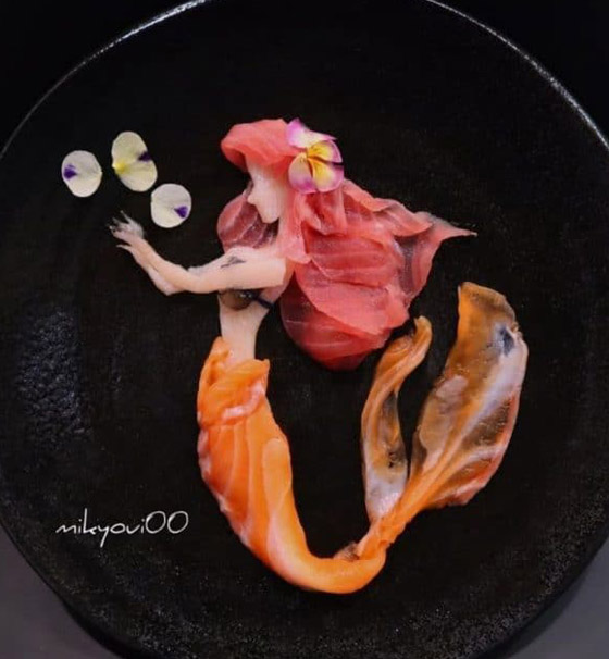 فن من نوع آخر.. صور لوحات مدهشة من الوجبات البحرية صورة رقم 9