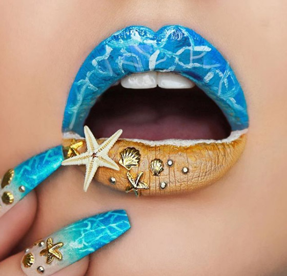 صور: فنانة مكياج تستخدم شفتيها كلوحة رسم فتحولهم لأجمل وأروع اللوحات صورة رقم 11