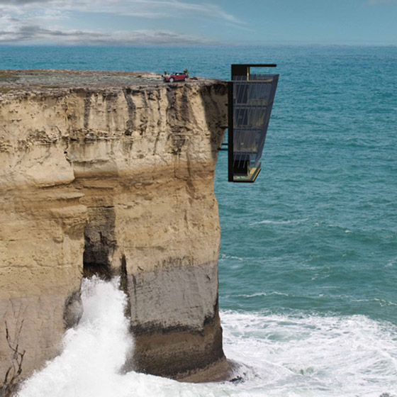 بالصور: منزل معلق في الهواء على جرف بأجمل إطلالة على البحر! صورة رقم 3