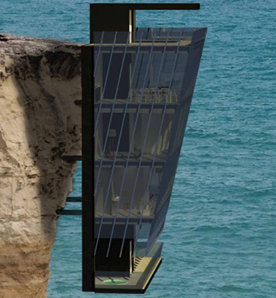 بالصور: منزل معلق في الهواء على جرف بأجمل إطلالة على البحر! صورة رقم 6