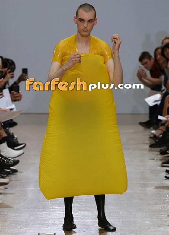 عارضات أزياء يرتدين بالونات منفوخة ملونة تتحول لأزياء بعد تفريغها! صورة رقم 2