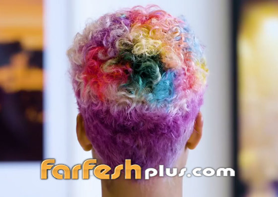 صبغات شعر بألوان لا تخطر على البال على يد مصفف شعر المشاهير صورة رقم 1