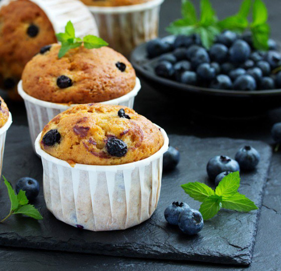 طريقة تحضير مافن البلوبيري الصحي الشهي والسهل صورة رقم 1
