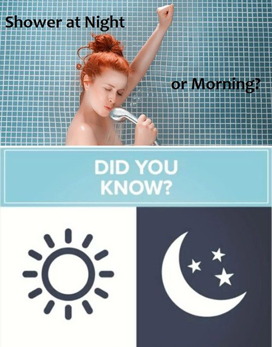 هل من الأفضل الاستحمام صباحا أم ليلا؟ وبماء ساخن أم دافئ؟ صورة رقم 1