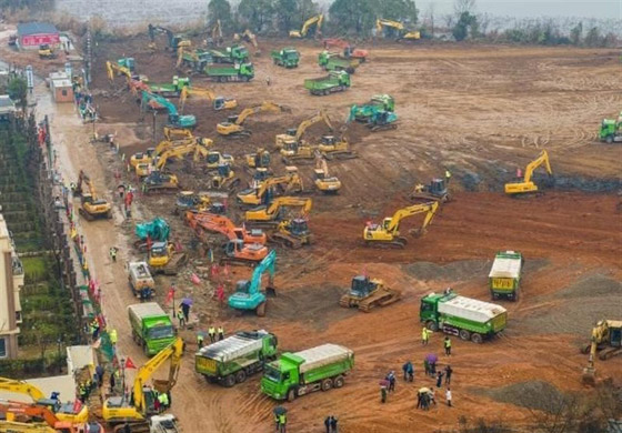 بالصور.. الصين تبني مستشفى في 10 أيام لمواجهة الفيروس صورة رقم 11