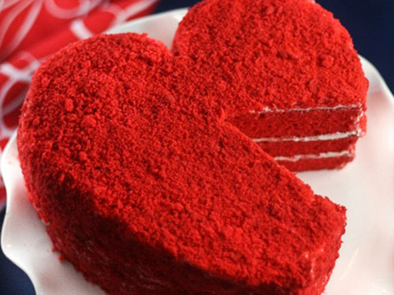 كيكة عيد الحب المخملية الحمراء صورة رقم 6