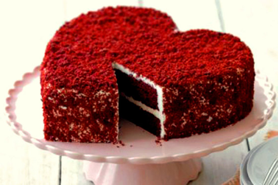 كيكة عيد الحب المخملية الحمراء صورة رقم 7