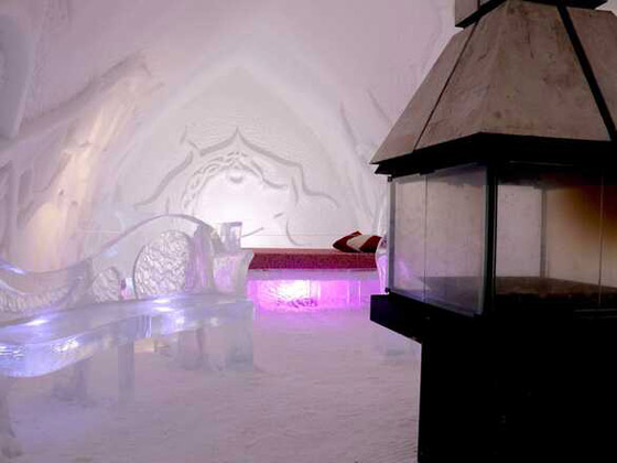 فندق بديكور مصنوع بالكامل من الجليد صورة رقم 4
