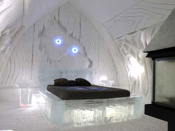 فندق بديكور مصنوع بالكامل من الجليد صورة رقم 5