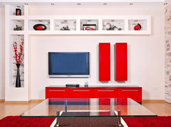 ديكورات باللون الأحمر لمنزل كله حب صورة رقم 2