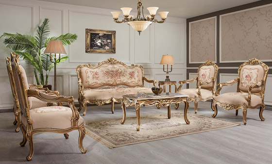 أفكار كلاسيكية لديكورات غرف الاستقبال صورة رقم 1