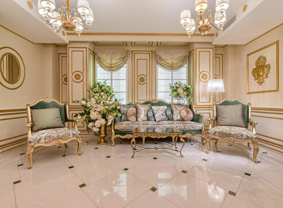 أفكار كلاسيكية لديكورات غرف الاستقبال صورة رقم 2