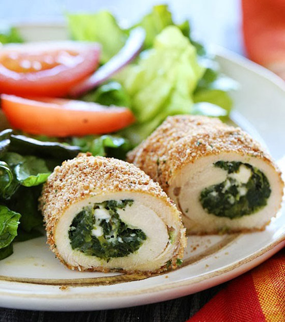 طريقة تحضير رولات الدجاج بالسبانخ والجبن للرجيم بطعم شهي ومميز صورة رقم 7