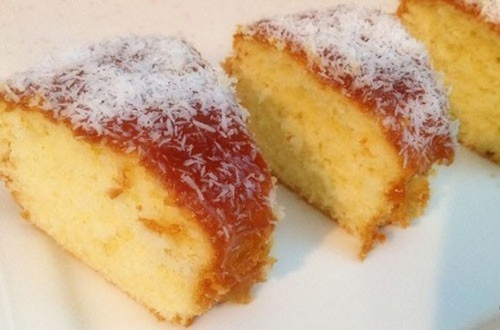 طريقة تحضير كيكة السميد مع جوز الهند صورة رقم 2