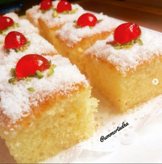 طريقة تحضير كيكة السميد مع جوز الهند صورة رقم 5