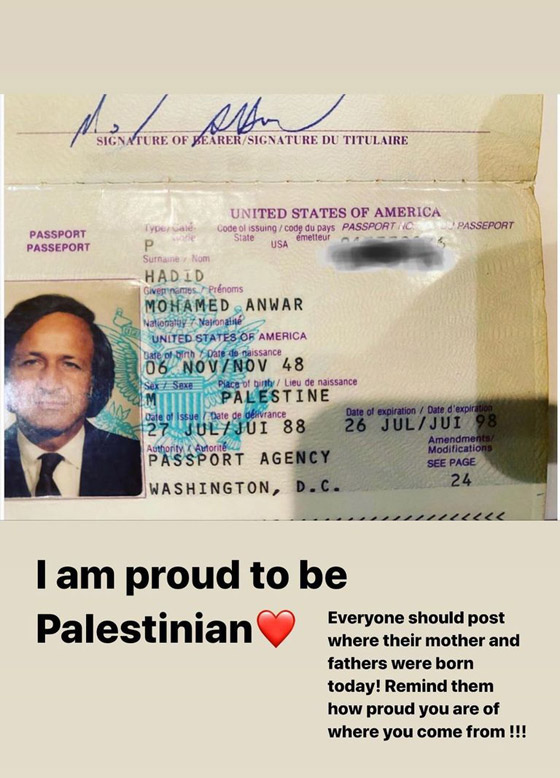 صورة رقم 2 - النجمة بيلا حديد تهاجم إدارة إنستجرام: فخورة بأني فلسطينية رغما عنكم! صورة رقم 2 - النجمة بيلا حديد تهاجم إدارة إنستجرام: فخورة بأني فلسطينية رغما عنكم!