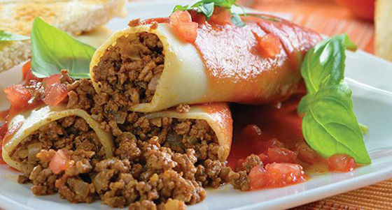 إليكم طريقة تحضير كانيلوني باللحم المفروم وصلصة الطماطم الشهي صورة رقم 2