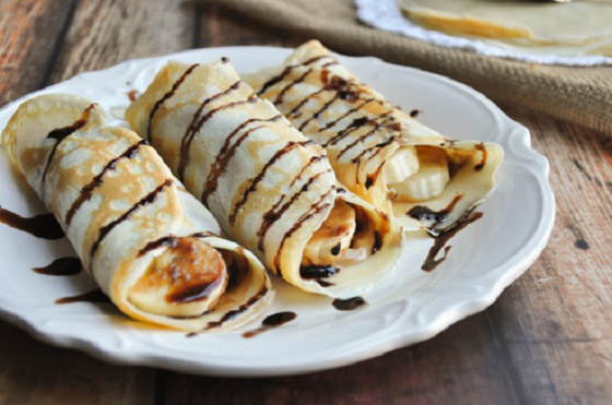 الكريب الحلو بالشوكولاتة والموز صورة رقم 3