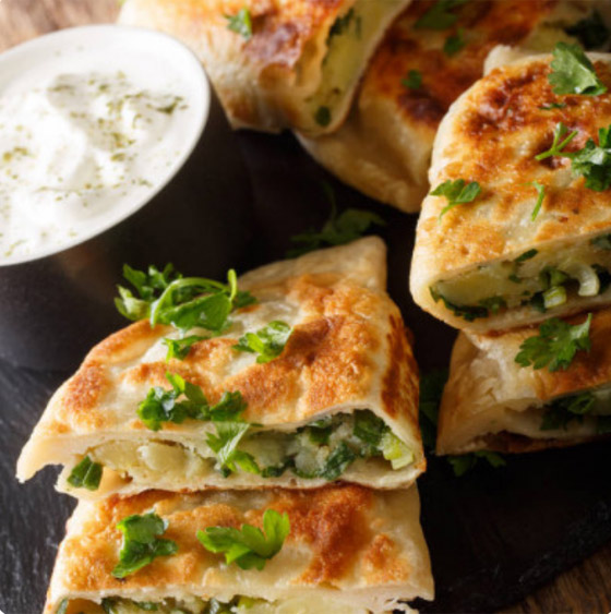 إليكم طريقة تحضير خبز البولاني المحشو على الطريقة الأفغانية الشهيرة صورة رقم 8