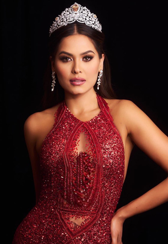 فستان ملكة جمال الكون بحفل فوزها مسروق من مصمم لبناني صورة رقم 4