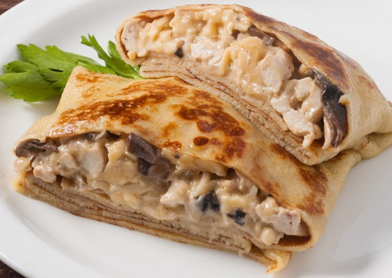 إليكم طريقة تحضير كريب بالدجاج والجبن الشهي صورة رقم 4