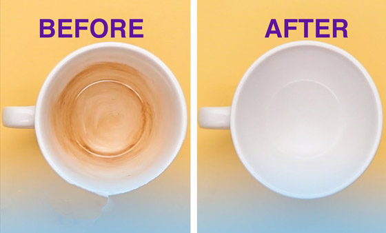 إليكم طرق بسيطة للتخلص من بقع وإصفرار أكواب الشاي صورة رقم 2