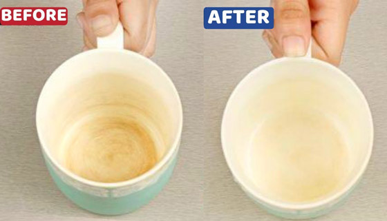 إليكم طرق بسيطة للتخلص من بقع وإصفرار أكواب الشاي صورة رقم 3