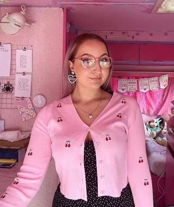 تحول كارافان قديم إلى قصر وردي بـ 400 دولار صورة رقم 3