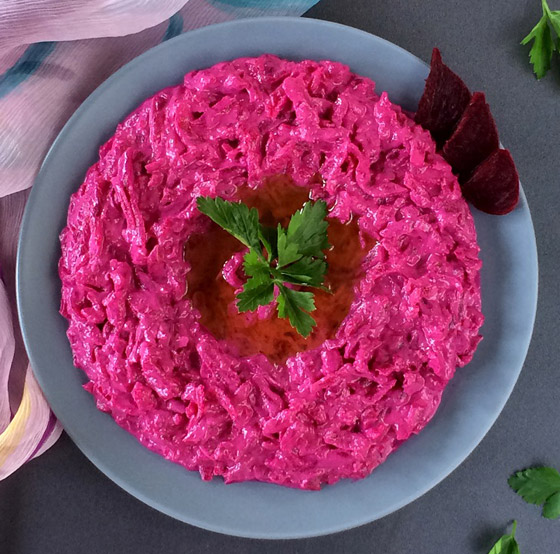 إليكم طريقة تحضير متبل الشمندر بالطحينة اللذيذ صورة رقم 3