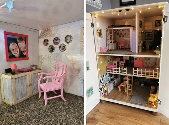تصمم منزل باربي لطفلتها بـ 25 دولاراً صورة رقم 1