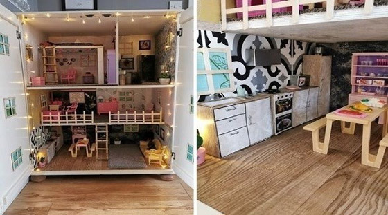 تصمم منزل باربي لطفلتها بـ 25 دولاراً صورة رقم 5