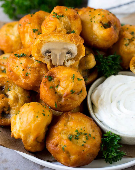 طريقة تحضير مقبلات عيش الغراب المقلي 