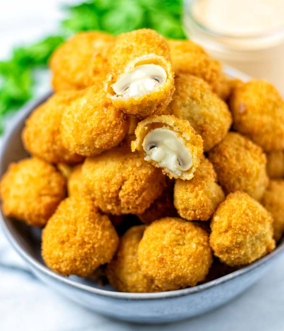 طريقة تحضير مقبلات عيش الغراب المقلي 