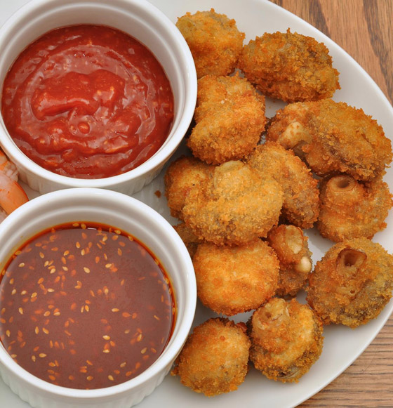 طريقة تحضير مقبلات عيش الغراب المقلي 