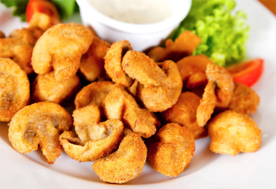 طريقة تحضير مقبلات عيش الغراب المقلي 