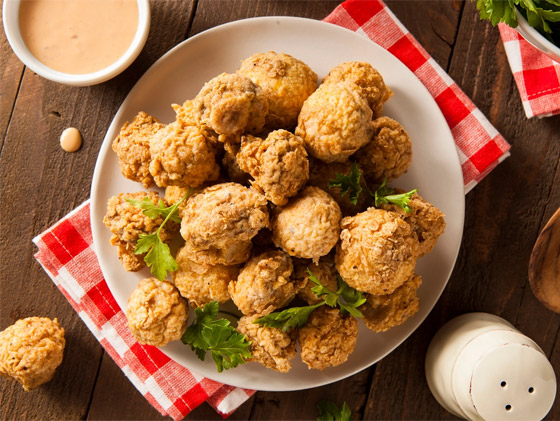 طريقة تحضير مقبلات عيش الغراب المقلي 