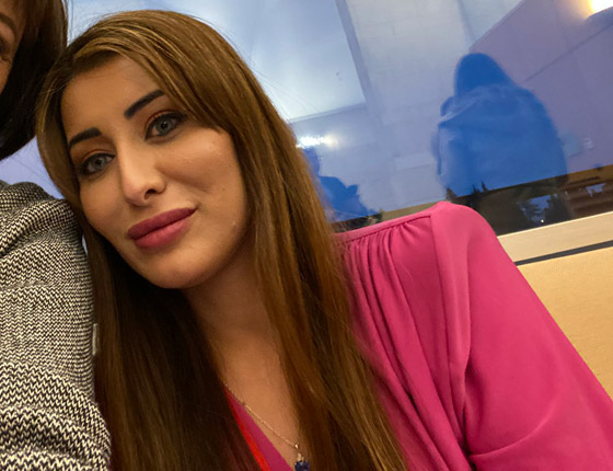 ملكة جمال العراق سارة عيدان على حائط المبكى: 