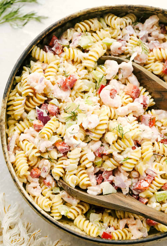 إليكم طريقة تحضير سلطة المعكرونة بالجمبري اللذيذة للرجيم صورة رقم 4