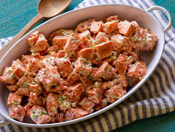 إليكم طريقة تحضير سلطة البطاطا الحلوة الصحية بطعمها الطيب والمميز صورة رقم 4