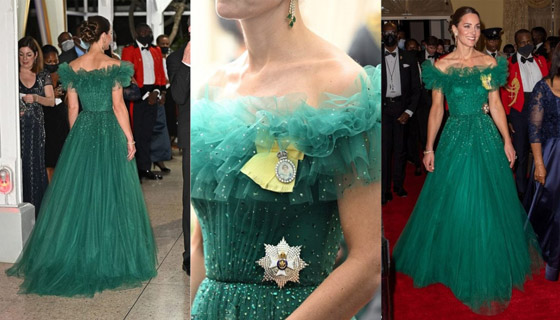 صور: كيت ميدلتون بفستان أخضر زمردي خلاب في جامايكا.. ما كلفته؟ صورة رقم 1 صور: كيت ميدلتون بفستان أخضر زمردي خلاب في جامايكا.. ما كلفته؟ صورة رقم 1