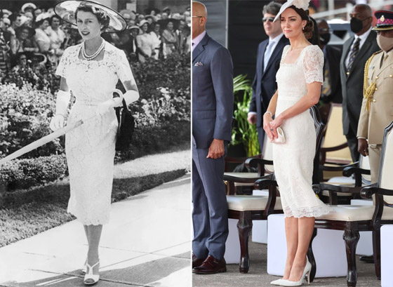 هل كررت الدوقة كيت ميدلتون إطلالة الملكة إليزابيث بعد حوالي 70 عاما؟ صورة رقم 3