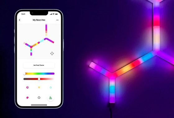 مصباح ذكي يحول الجدار إلى تركيب فني حي صورة رقم 5