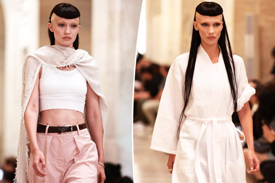 إطلالة غريبة لعارضتي الأزياء الفلسطينيتين جيجي وبيلا حديد: حليقتا الرأس وبحواجب بيضاء!! صور فيديو! صورة رقم 1 إطلالة غريبة لعارضتي الأزياء الفلسطينيتين جيجي وبيلا حديد: حليقتا الرأس وبحواجب بيضاء!! صور فيديو! صورة رقم 1