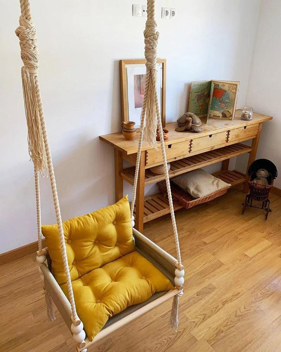 الأرجوحة الداخلية.. قطعة أساسية في ديكور الصيف صورة رقم 6 الأرجوحة الداخلية.. قطعة أساسية في ديكور الصيف صورة رقم 6