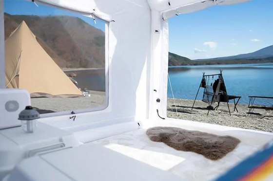 خيمة قابلة للنفخ يمكن تحويلها لمنزل تخييم في دقائق صورة رقم 5