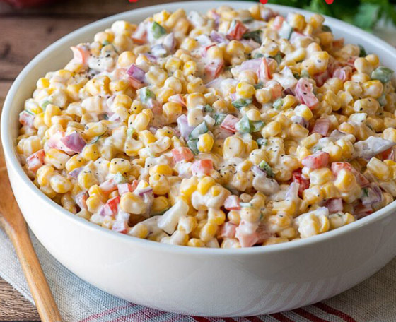 إليكم وصفة سلطة الذرة بالمايونيز والزبادي الشهية والسريعة صورة رقم 2