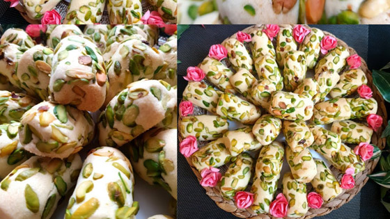 اليكم طريقة عمل غريبة بالتمر والفستق للعيد  صورة رقم 7