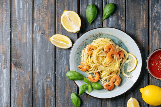 اليكم طريقة تحضير باستا بالروبيان وصوص الليمون صورة رقم 1